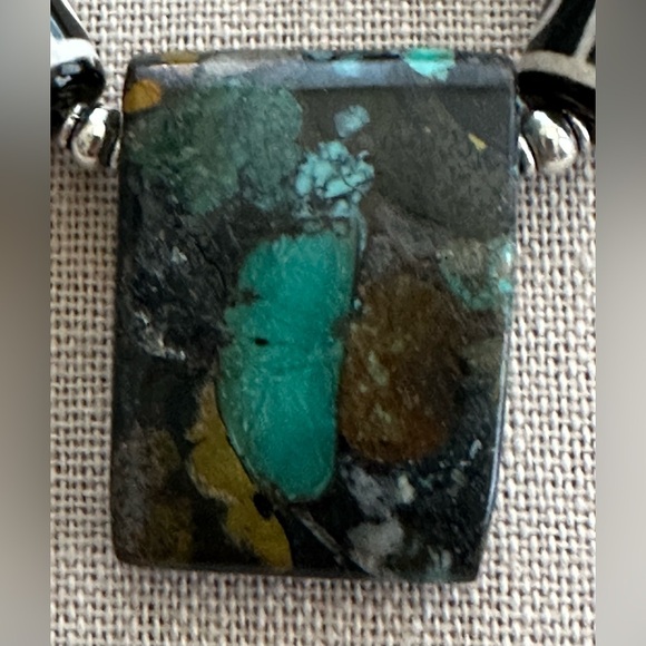 Adjustable 18-1/2 inch Tibetan Agate beads and Turquoise bead Necklace NWOT - Picture 4 of 10